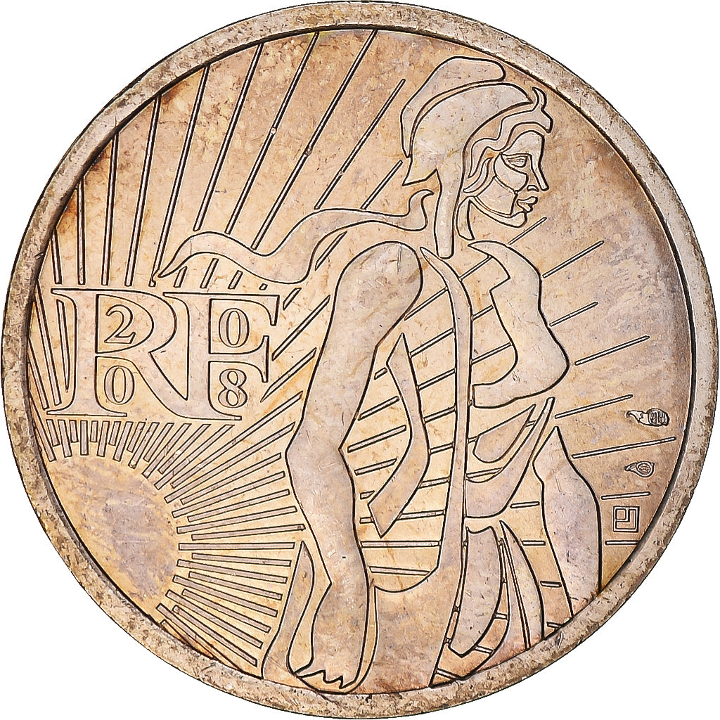 Francia, 5 Euro, 2008, Marianne, MBC+, Plata, Gadoury:EU287, KM:1534