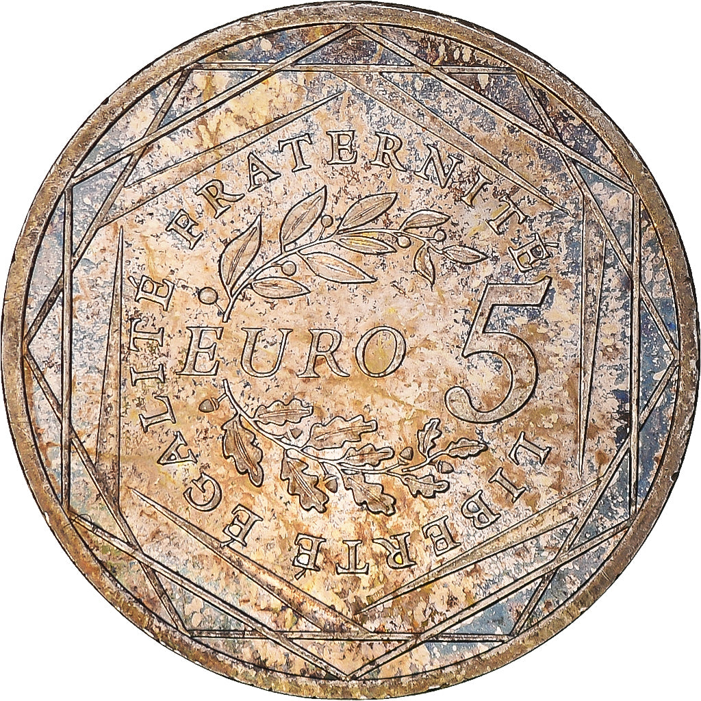 France, 5 Euro, 2008, Marianne, AU(50-53), Silver, Gadoury:EU287, KM:1534
