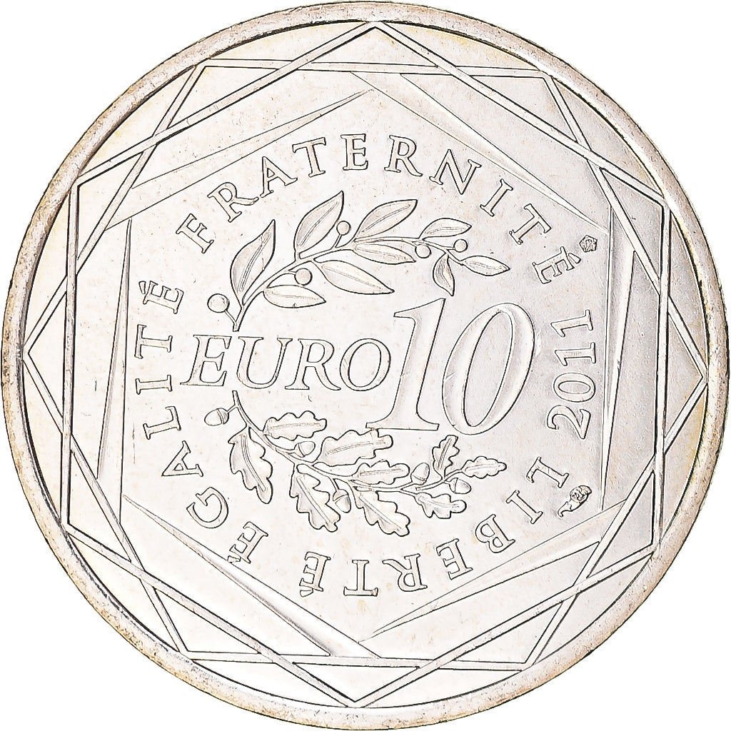 Francia, 10 Euro, 2011, Paris, Basse-Normandie, SC, Plata, KM:1729