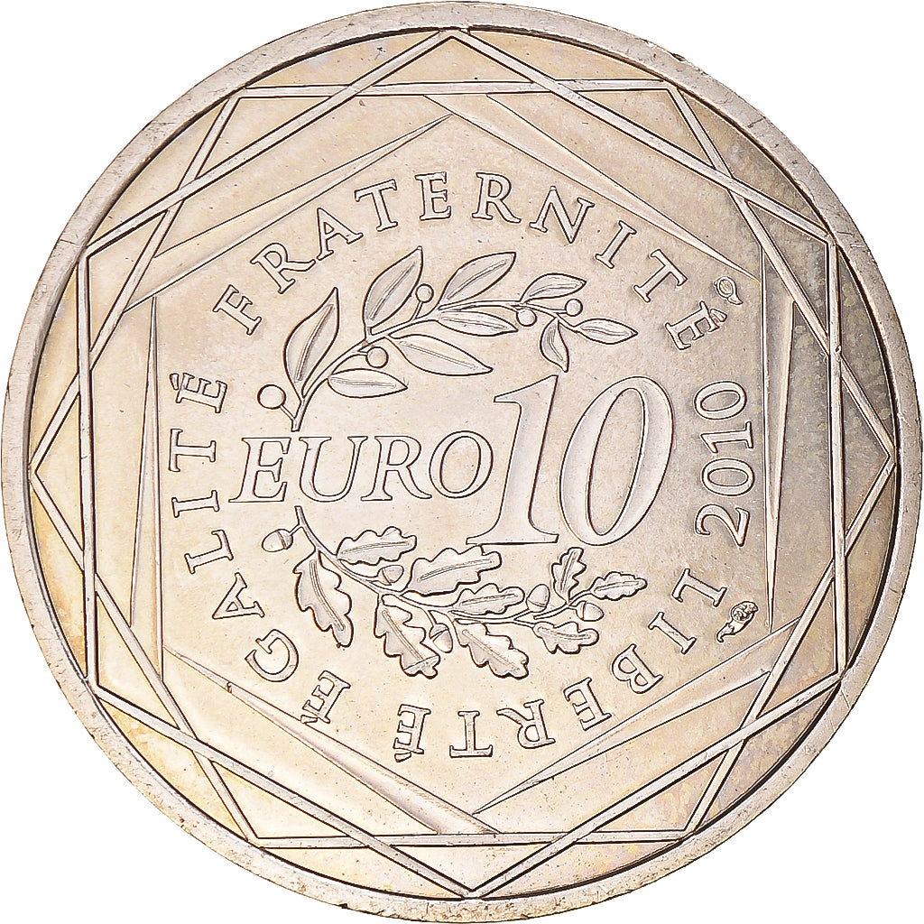 France, 10 Euro, Midi-Pyrénées, 2010, Paris, MS(60-62), Silver, KM:1663