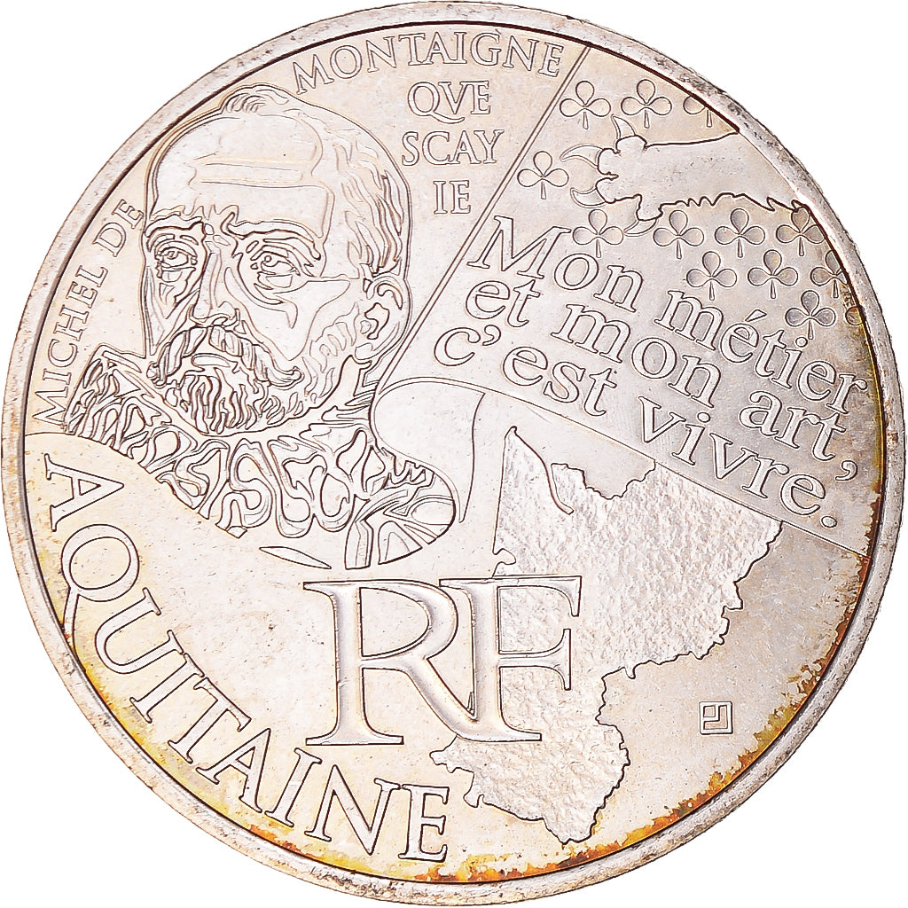 Francia, 10 Euro, Aquitaine, 2012, Paris, EBC+, Plata, KM:1863