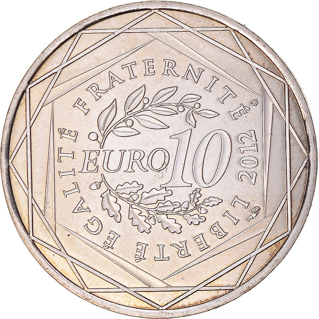 Francia, 10 Euro, Aquitaine, 2012, Paris, EBC+, Plata, KM:1863