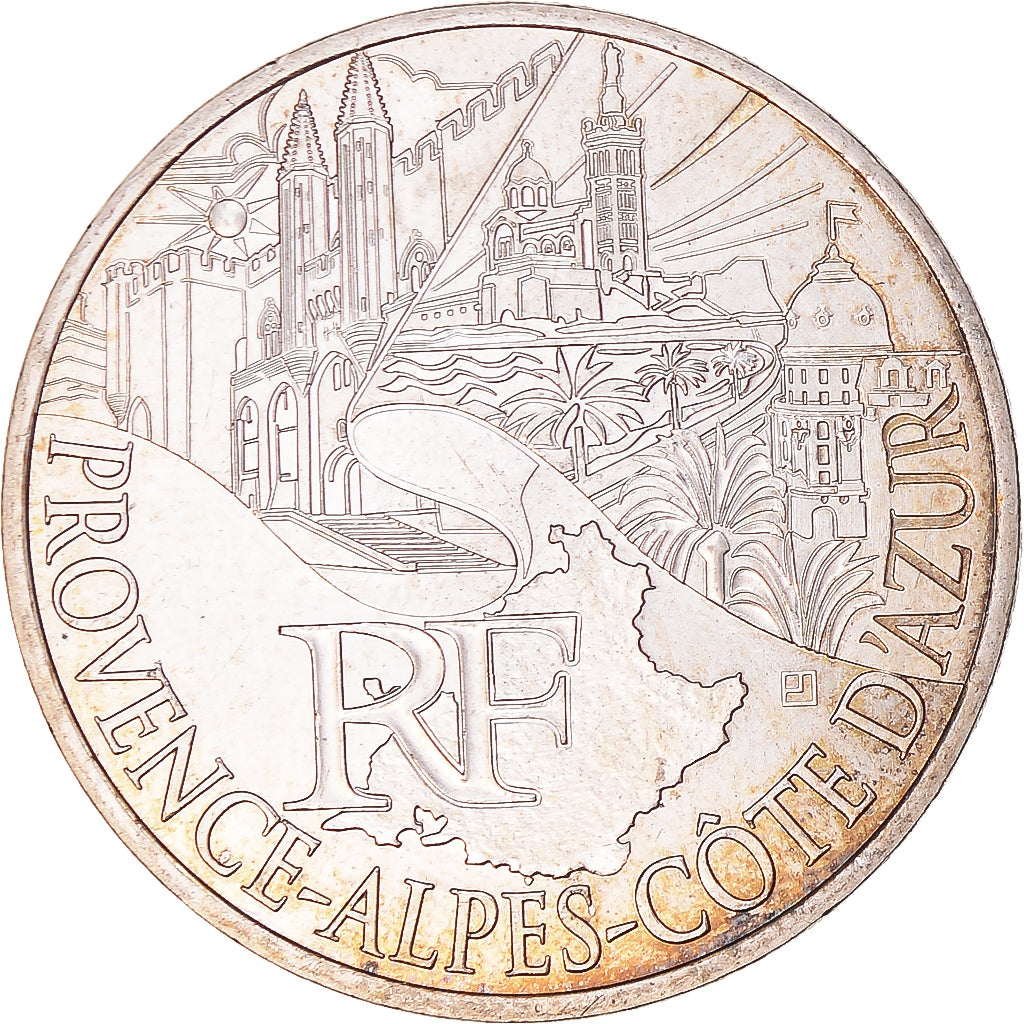 Francia, 10 Euro, 2011, Paris, Provence Alpes Côte d'Azur, EBC+, Plata, KM:1749