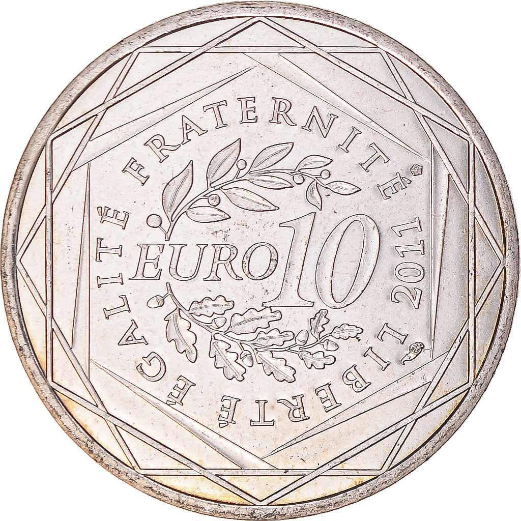 Francia, 10 Euro, 2011, Paris, Provence Alpes Côte d'Azur, EBC+, Plata, KM:1749