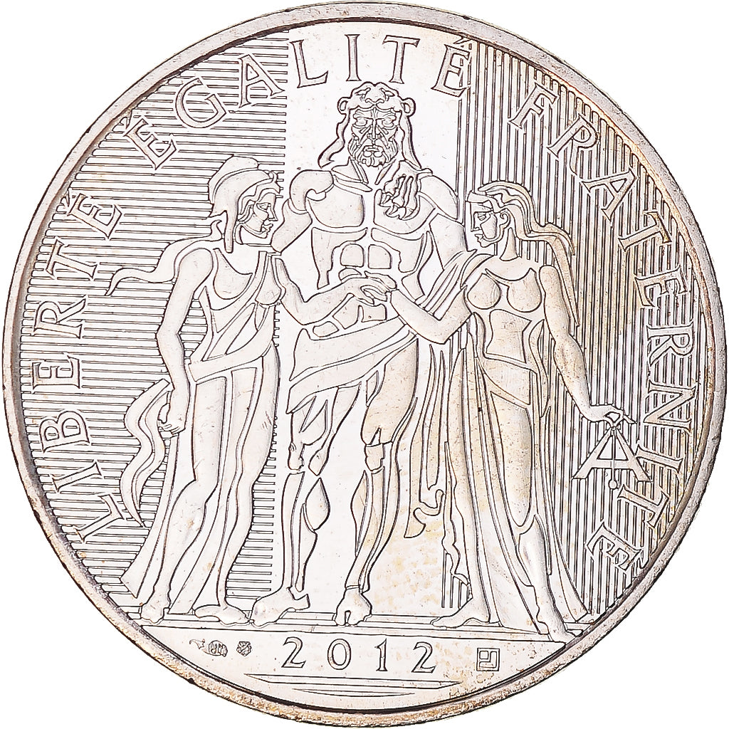 France, 10 Euro, Hercule, 2012, Monnaie de Paris, MS(63), Silver, Gadoury:EU516