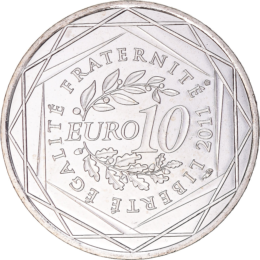 Frankrijk, 10 Euro, Bretagne, Euros des régions, 2011, Bretagne, UNC-, Zilver