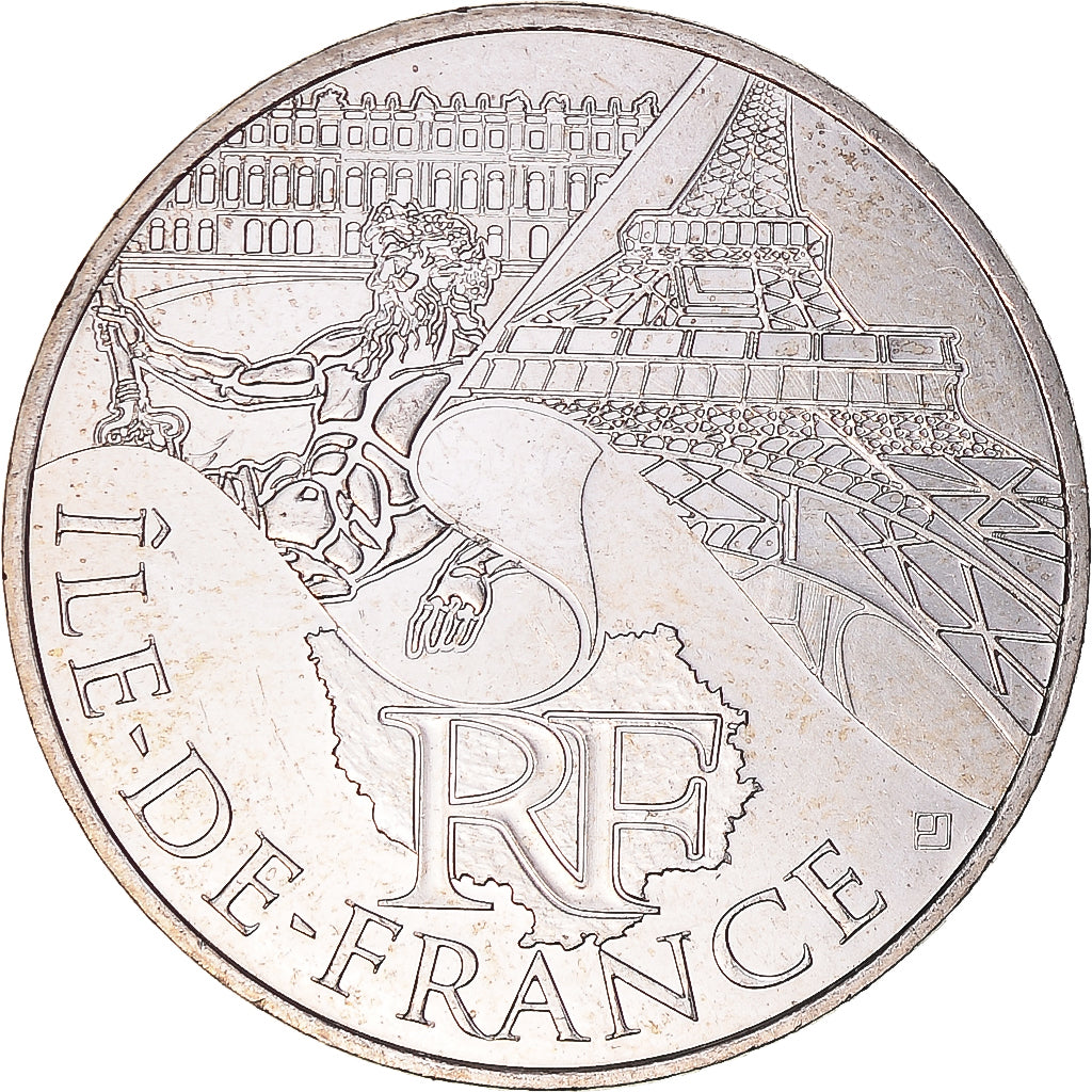 Francia, 10 Euro, Ile de France, 2011, Paris, SPL, Argento, KM:1739
