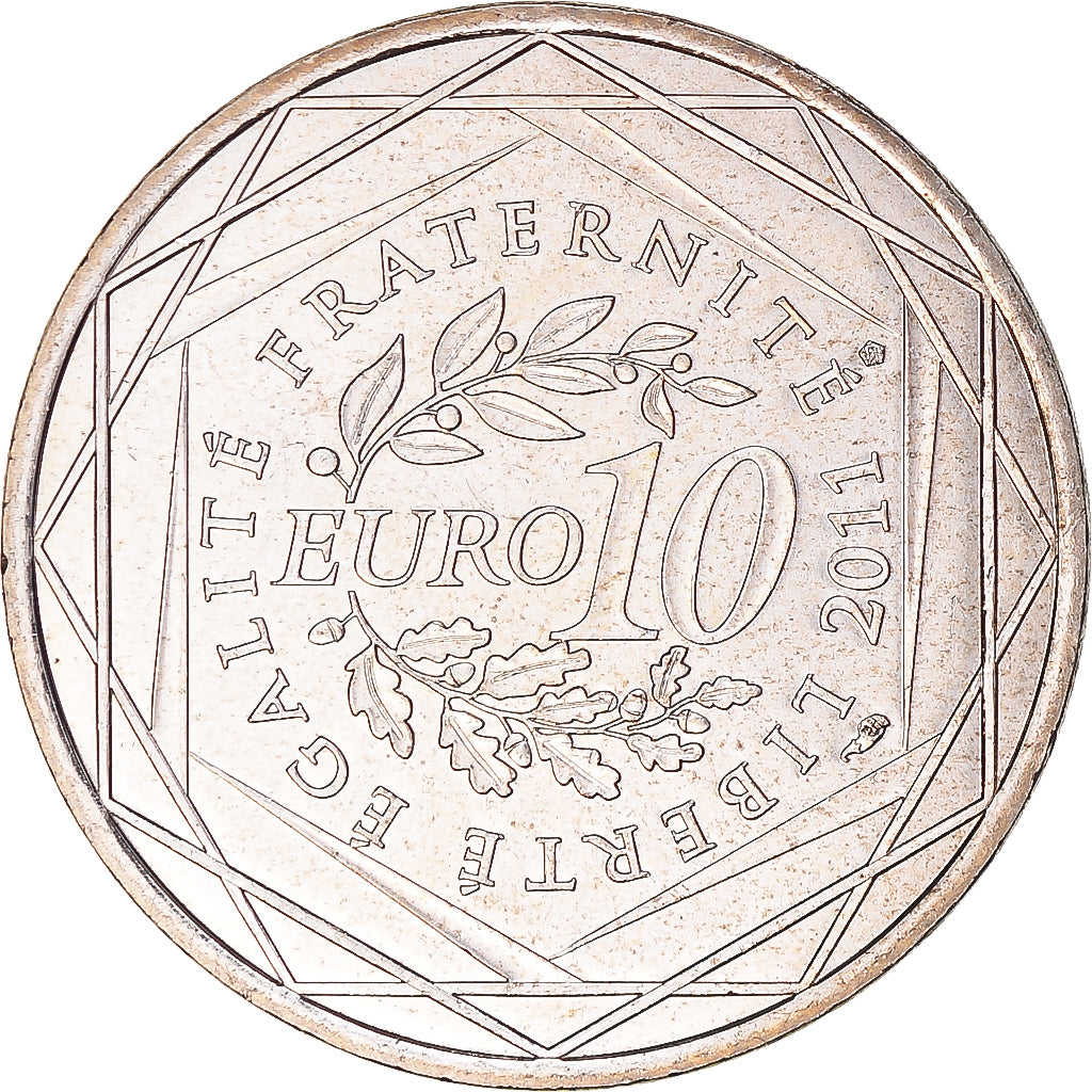 Francia, 10 Euro, Basse Normandie, 2011, Paris, SC, Plata, KM:1729