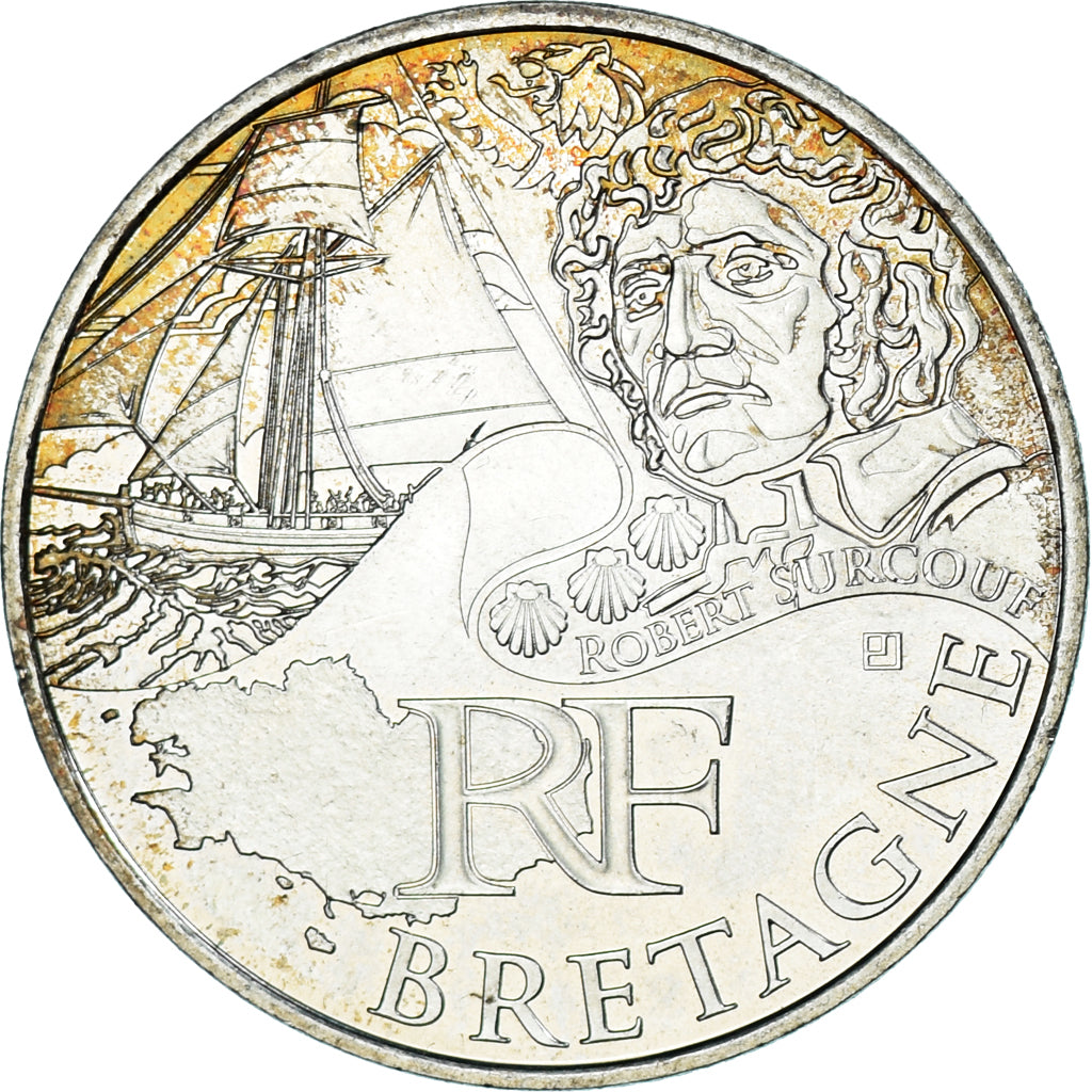 Francia, 10 Euro, Bretagne, 2012, Paris, SC, Plata, Gadoury:EU514, KM:1866