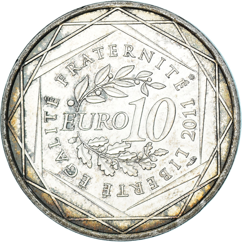 Frankrijk, 10 Euro, Basse Normandie, 2011, Paris, ZF+, Zilver, KM:1729