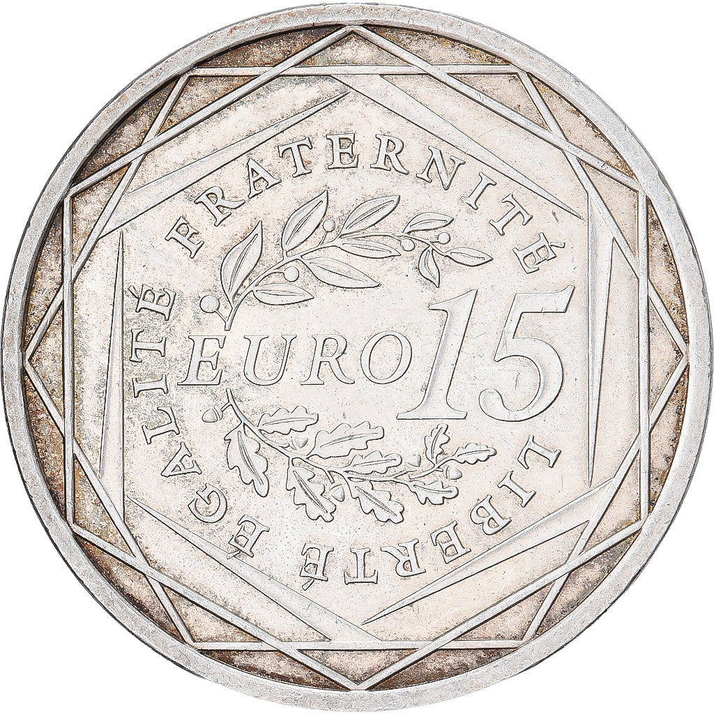 Francia, 15 Euro, 2008, Semeuse, EBC, Plata, Gadoury:2, KM:1535