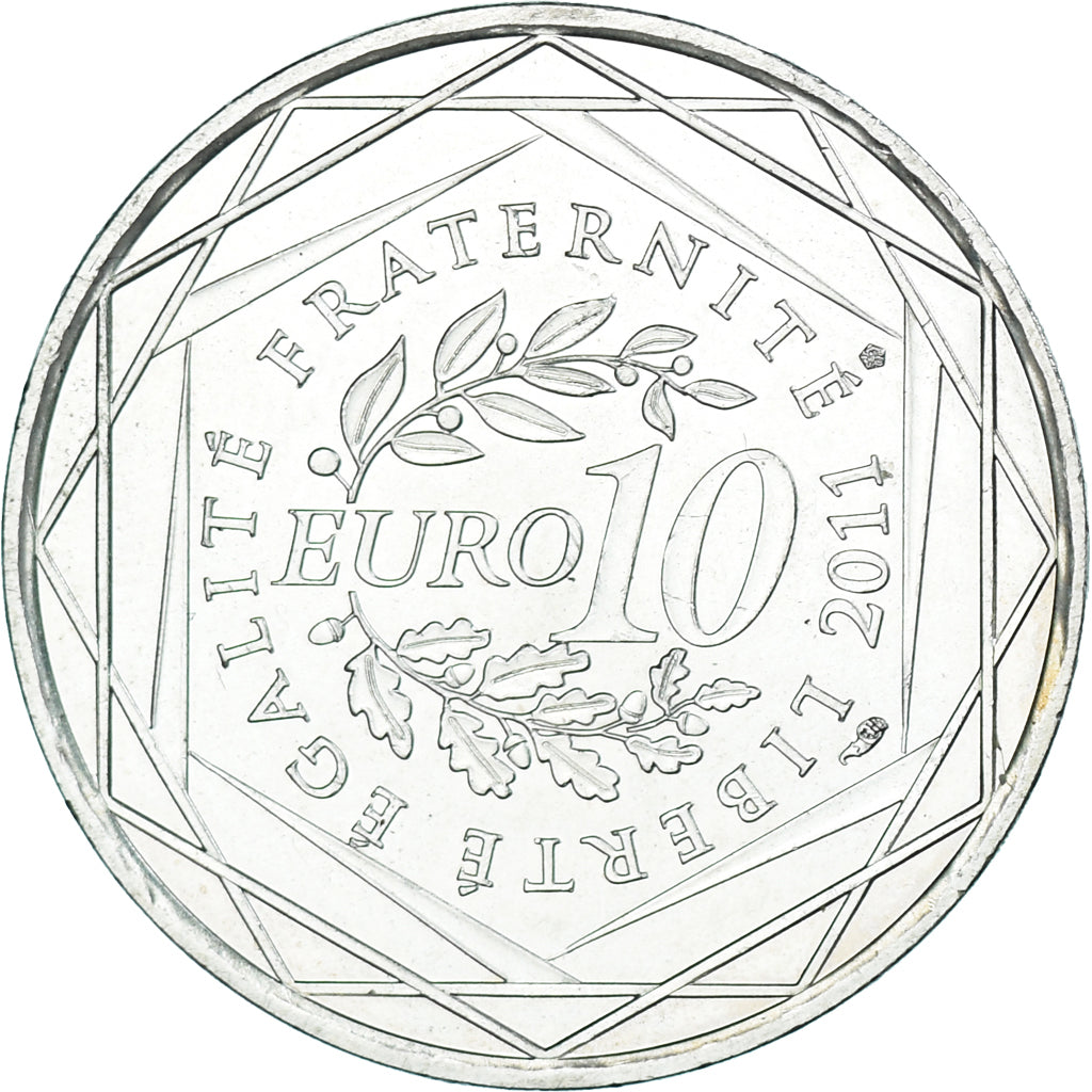 France, 10 Euro, Nord-Pas de Calais, 2011, Paris, MS(63), Silver, KM:1880
