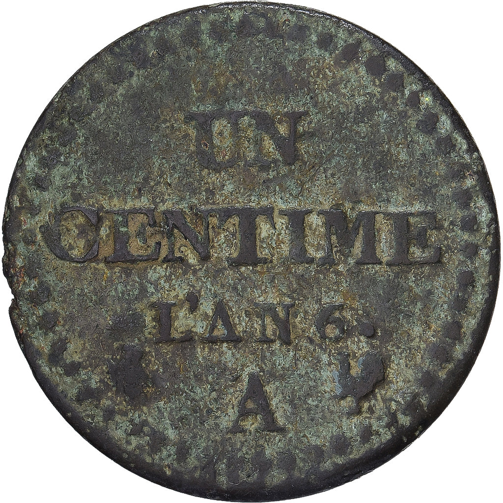 Coin, France, Dupré, Centime, AN 6, Paris, VF(20-25), Bronze, KM:646