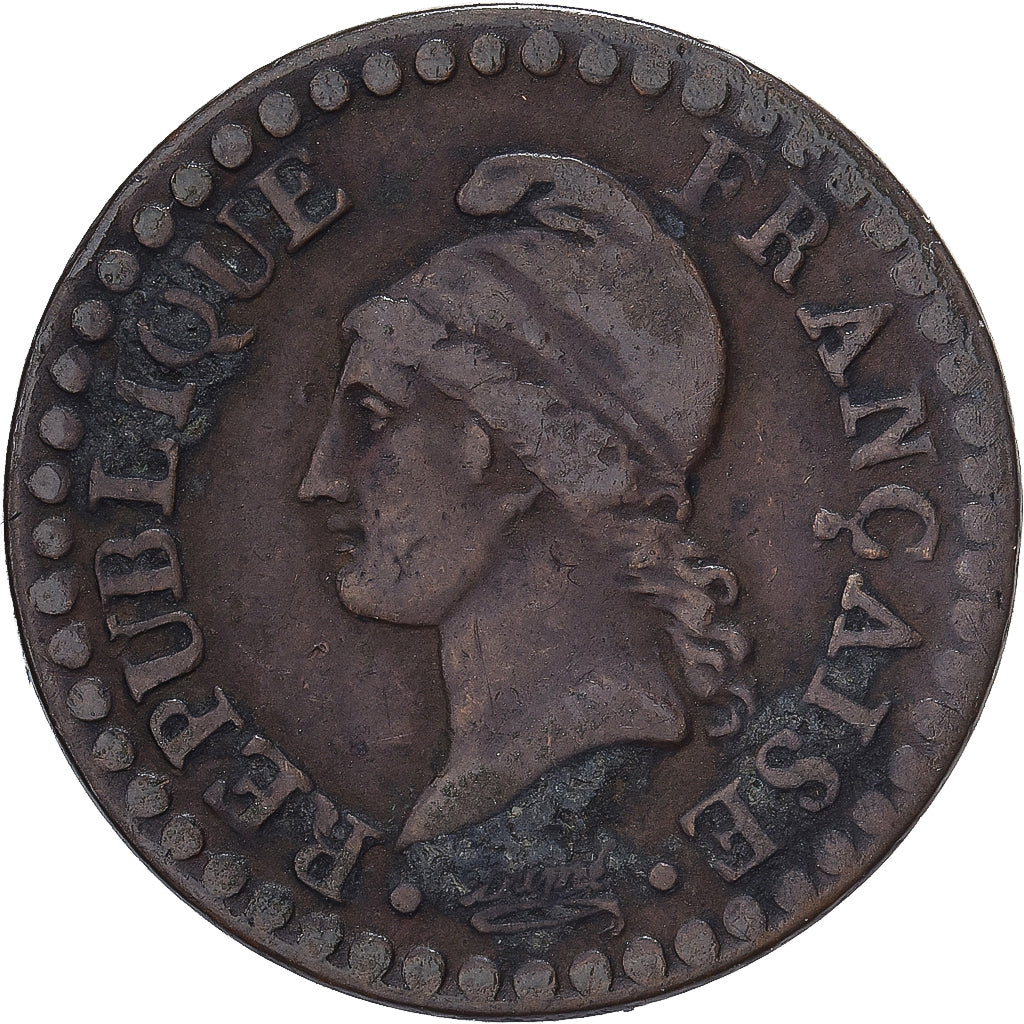 Coin, France, Dupré, Centime, AN 6, Paris, VF(30-35), Bronze, KM:646