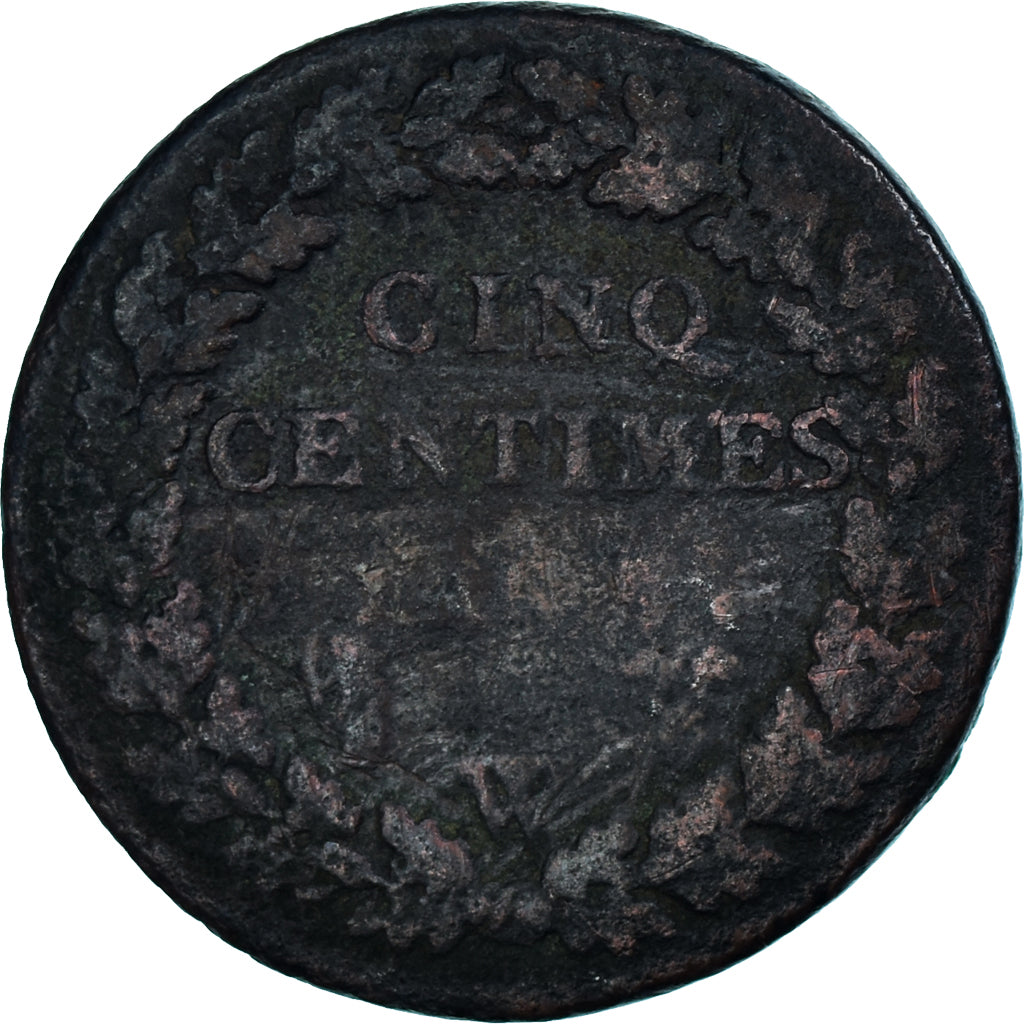 Coin, France, Dupré, 5 Centimes, AN 5, Lille, VF(20-25), Bronze, KM:640.11