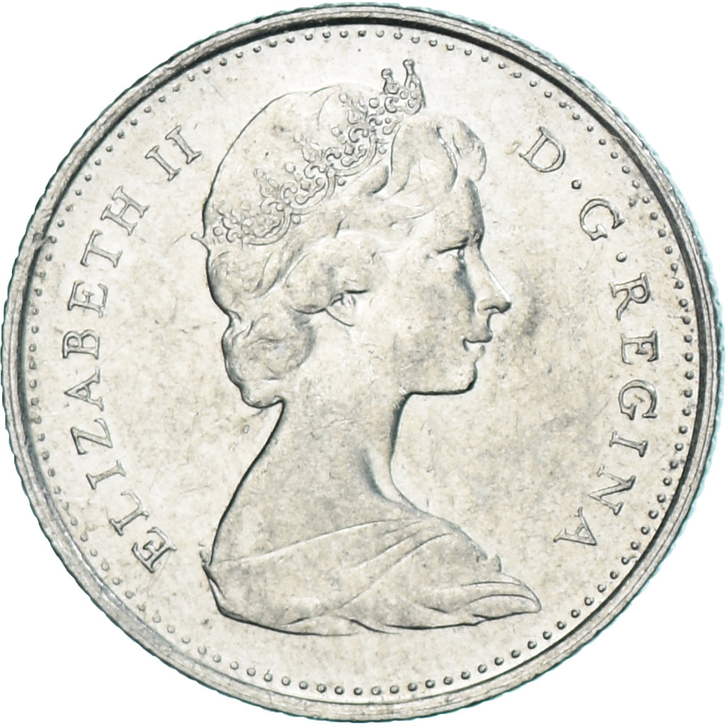 Moeda, Canadá, Elizabeth II, 10 Cents, 1969, Royal Canadian Mint, Ottawa