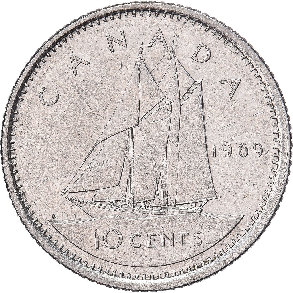 Monnaie, Canada, Elizabeth II, 10 Cents, 1969, Royal Canadian Mint, Ottawa, TTB