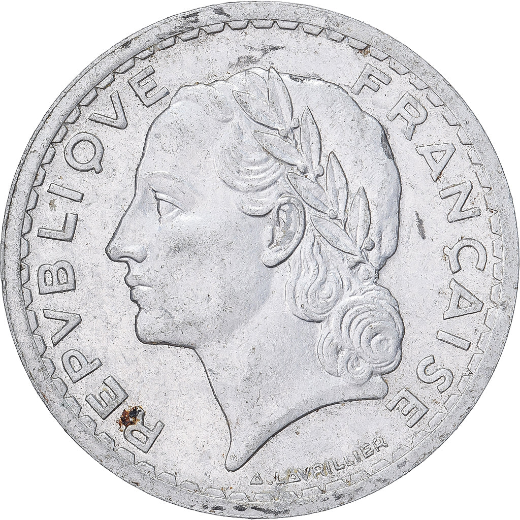 Monnaie, France, Lavrillier, 5 Francs, 1946, Paris, TTB+, Aluminium, KM:888b.1