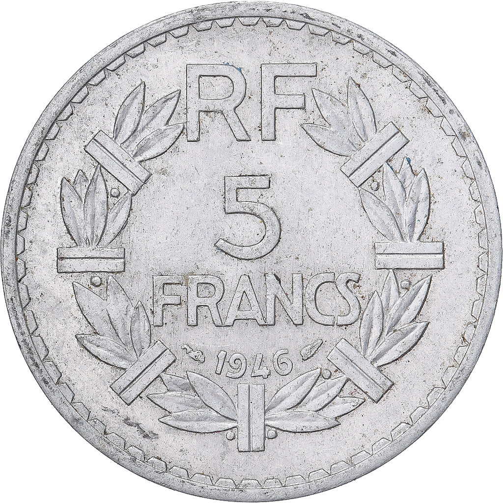 Monnaie, France, Lavrillier, 5 Francs, 1946, Paris, TTB+, Aluminium, KM:888b.1
