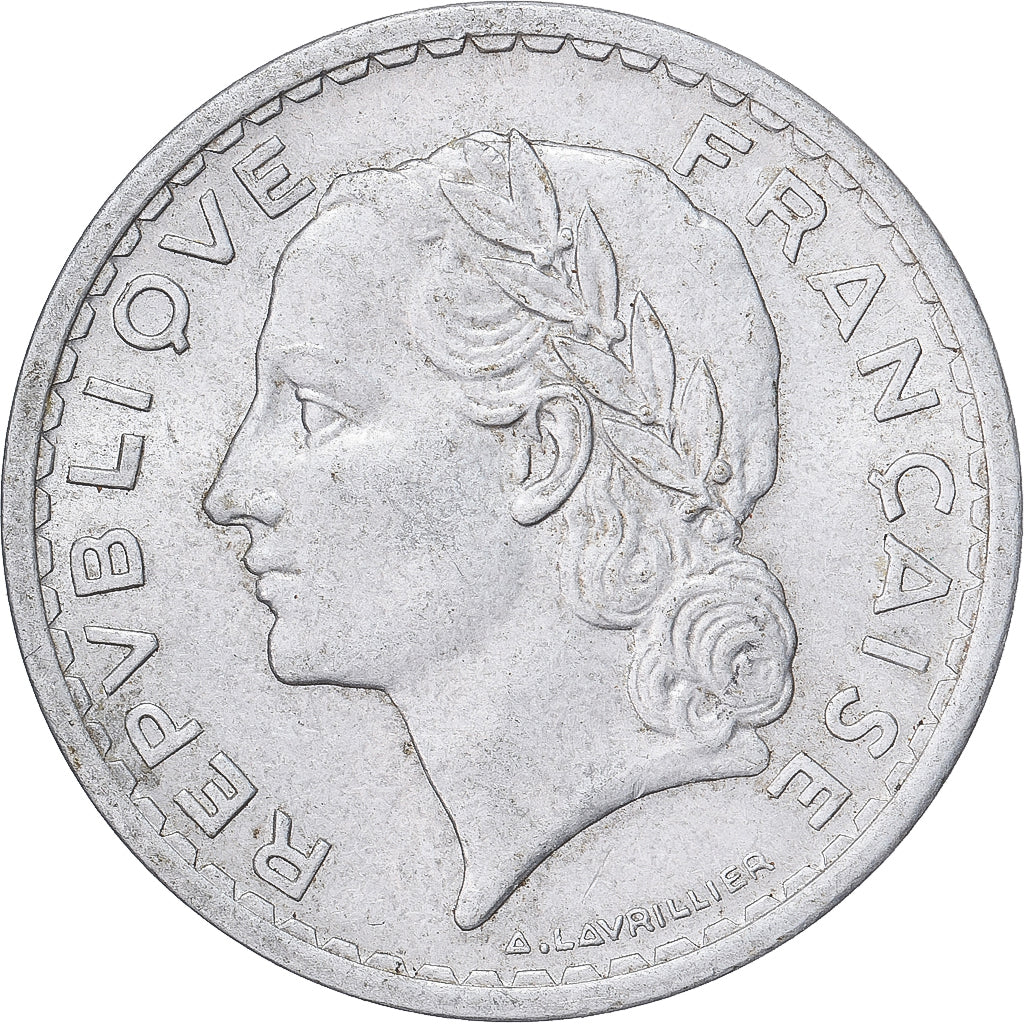 Monnaie, France, Lavrillier, 5 Francs, 1950, Paris, TTB, Aluminium
