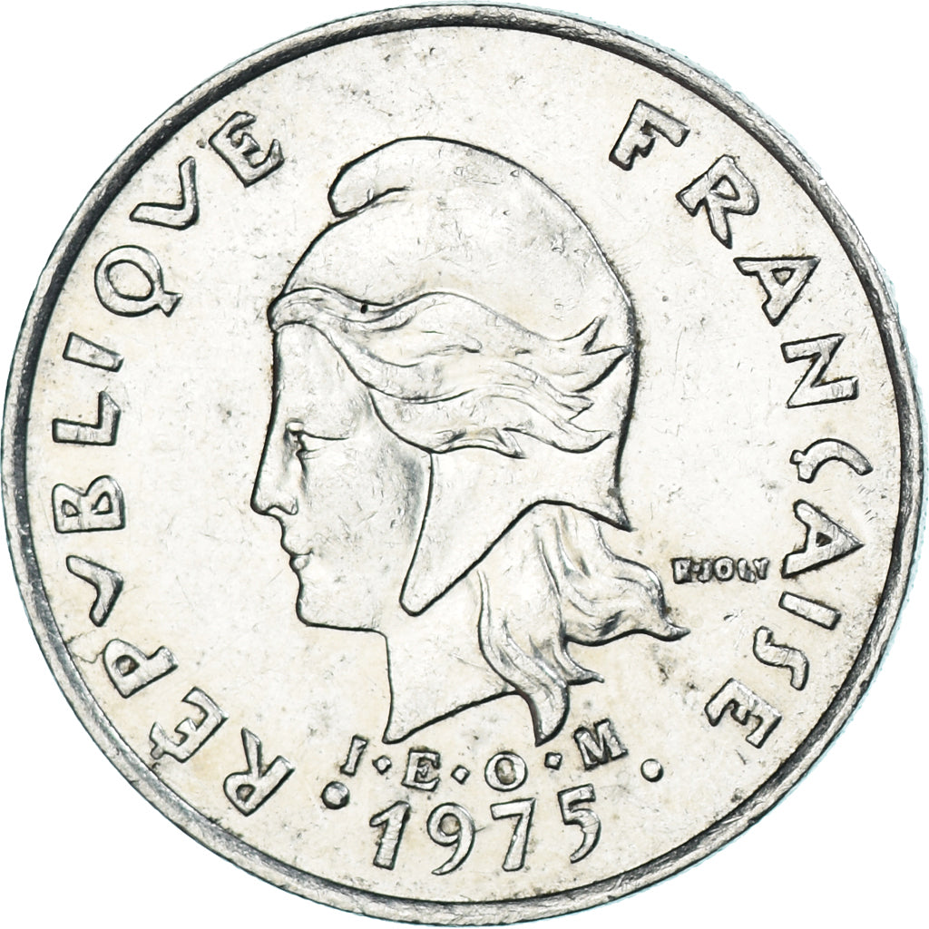 Coin, French Polynesia, 20 Francs, 1975, Paris, EF(40-45), Nickel, KM:9