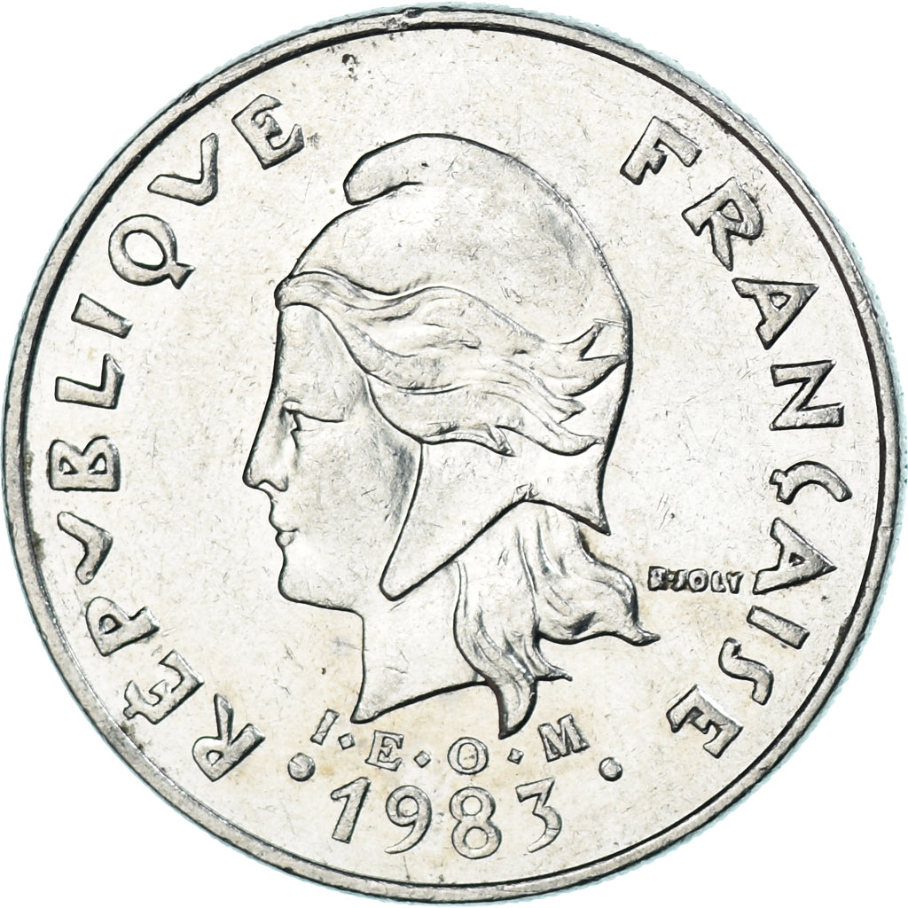 Coin, French Polynesia, 20 Francs, 1983, Paris, EF(40-45), Nickel, KM:9