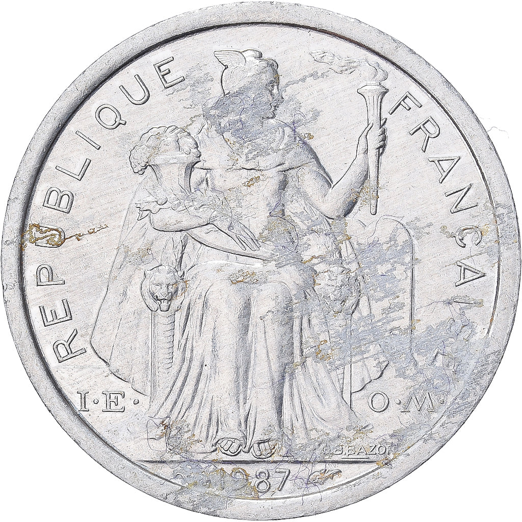 Moneta, Polinezja Francuska, Franc, 1987, Paris, VF(20-25), Aluminium, KM:11