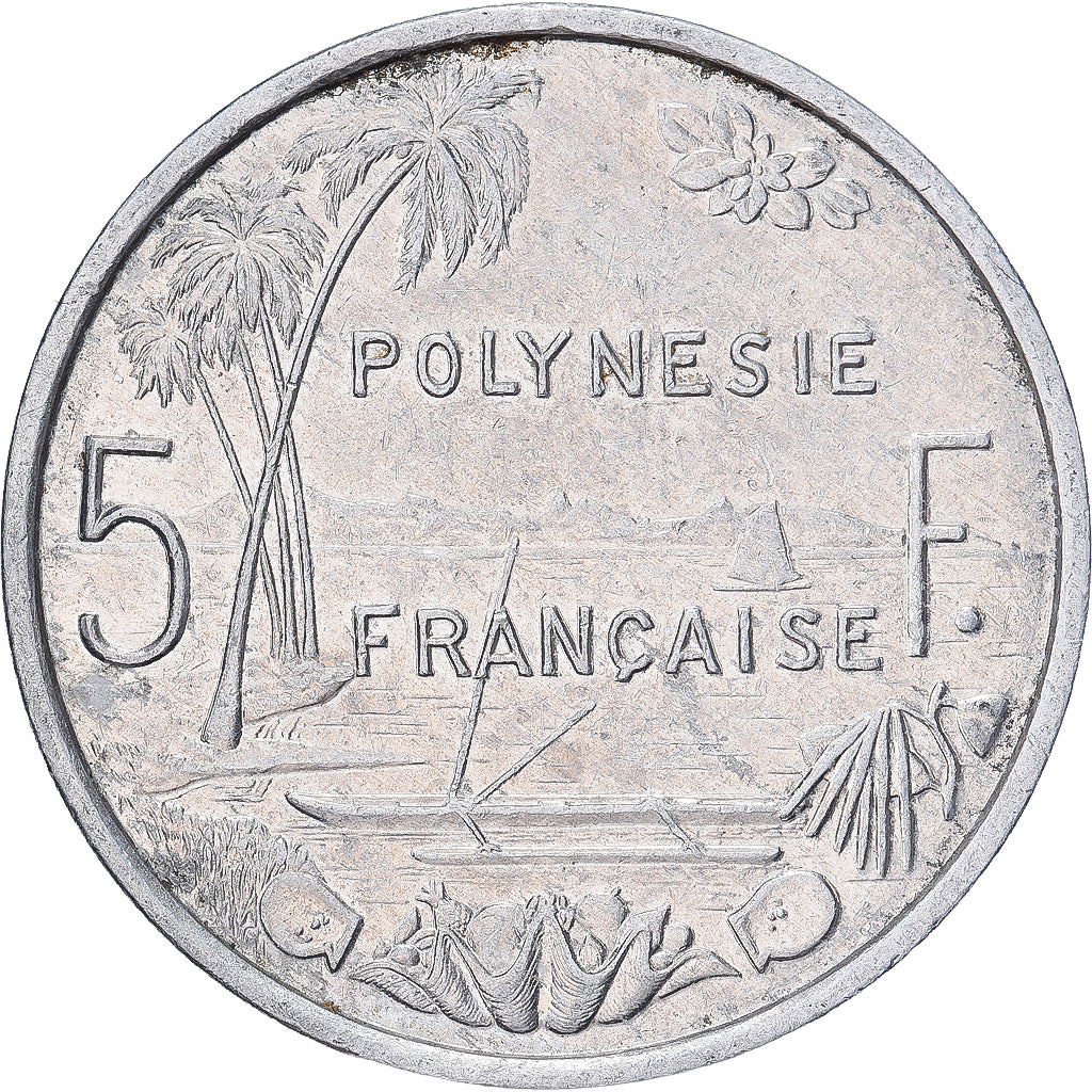 Monnaie, Polynésie française, 5 Francs, 1987, Paris, TTB, Aluminium, KM:12