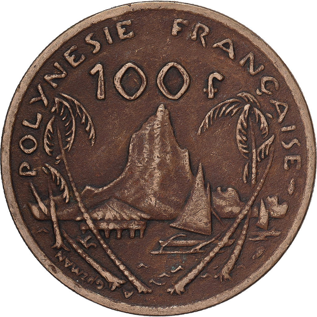 Moneta, Polinesia francese, 100 Francs, 1976, Paris, MB+, Nichel-bronzo, KM:14