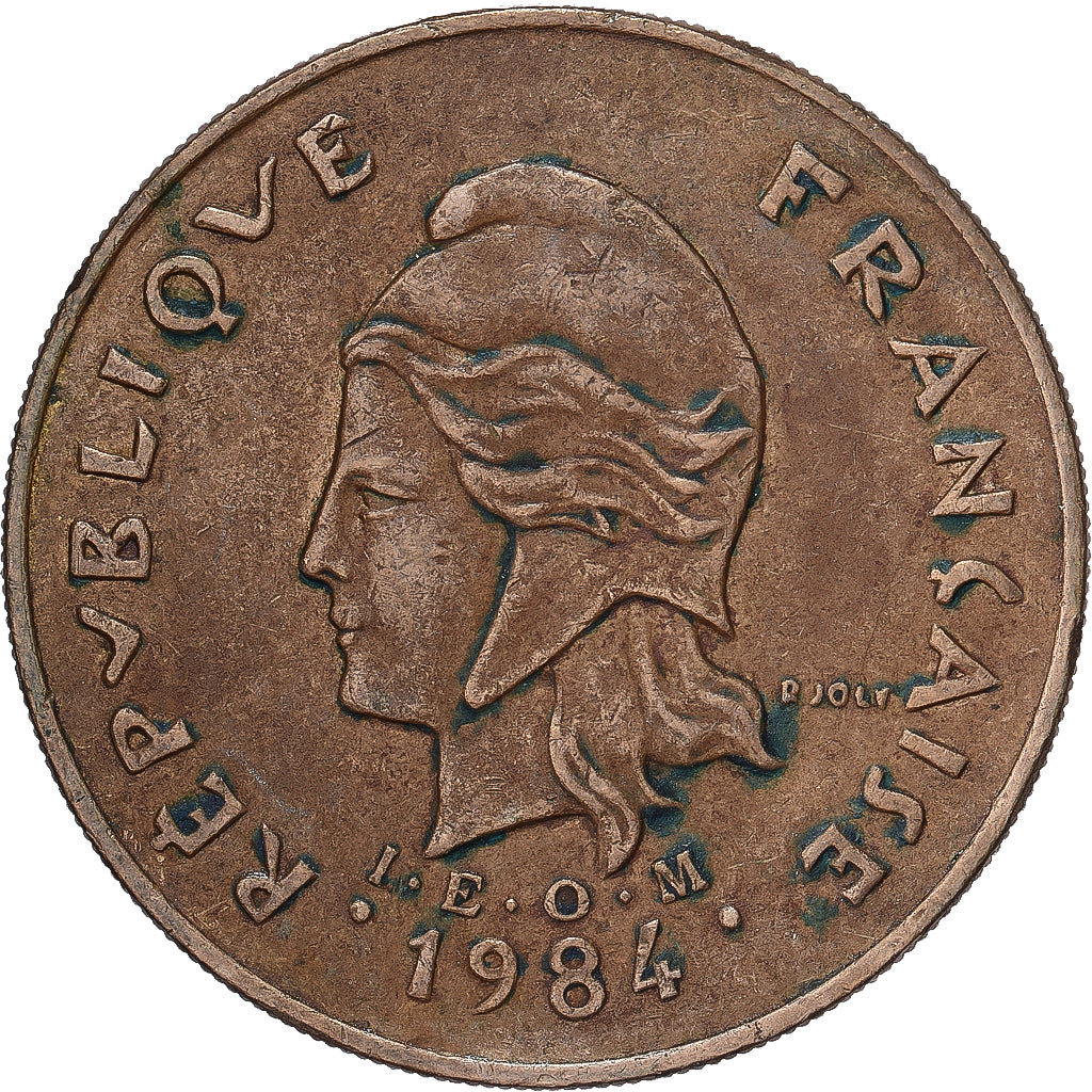 Moneta, Polinezja Francuska, 100 Francs, 1984, Paris, VF(30-35), Nikiel-Brąz