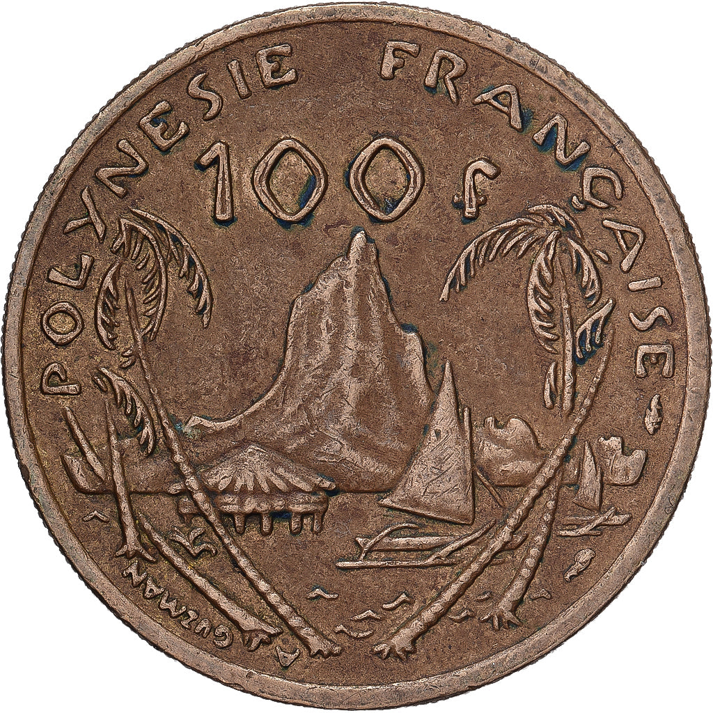 Moneta, Polinezja Francuska, 100 Francs, 1984, Paris, VF(30-35), Nikiel-Brąz
