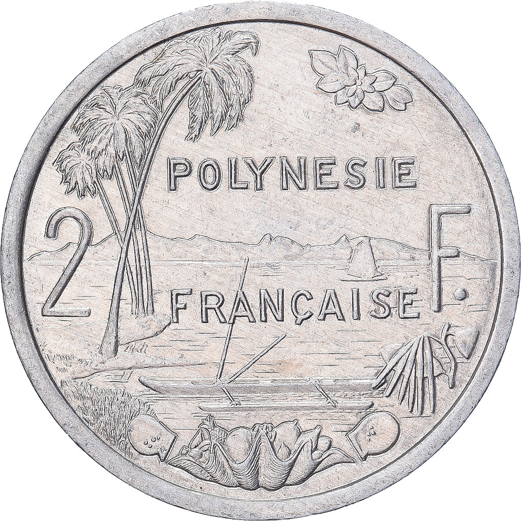 Monnaie, Polynésie française, 2 Francs, 1987, Paris, TTB+, Aluminium, KM:10