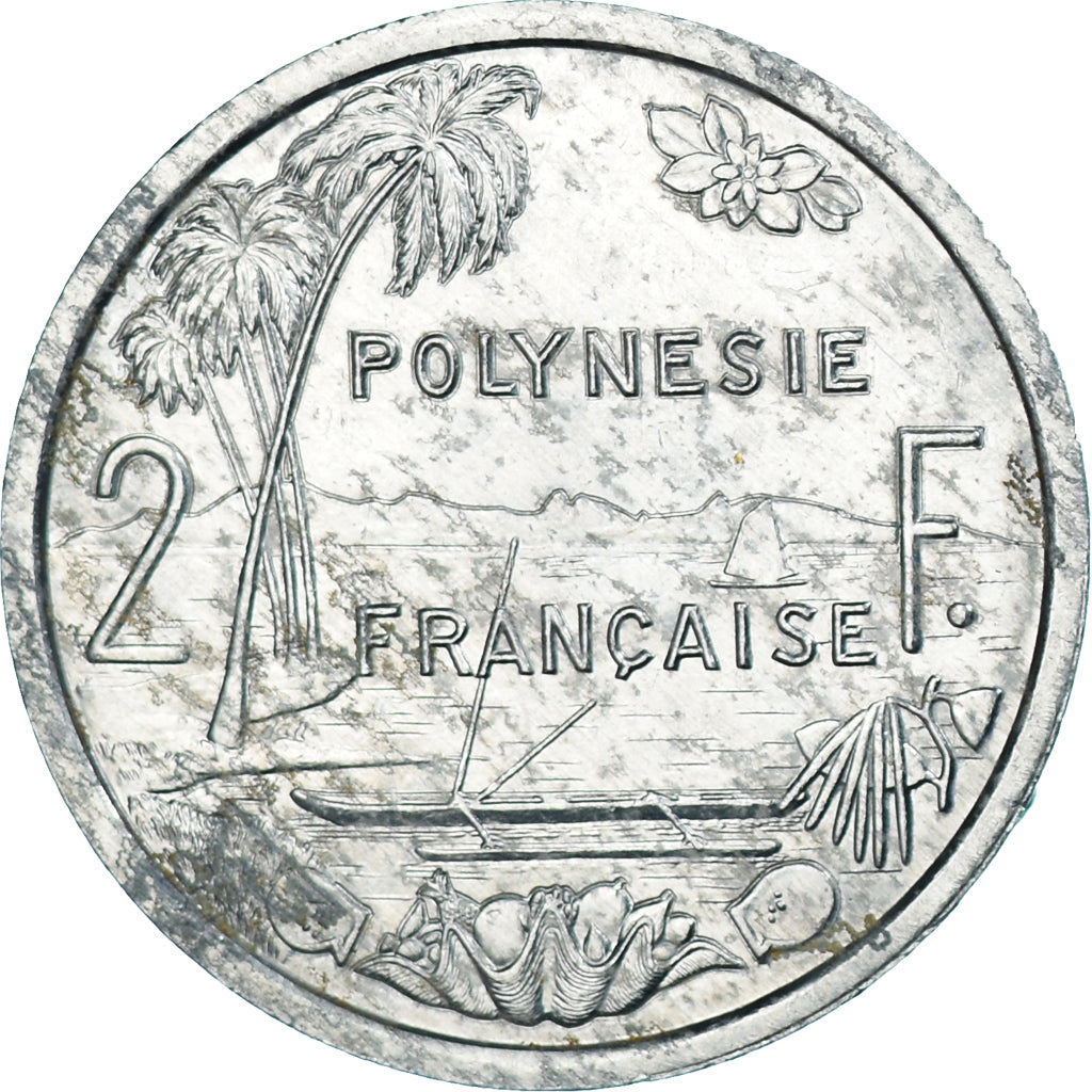 Coin, French Polynesia, 2 Francs, 1988, Paris, EF(40-45), Aluminum, KM:10