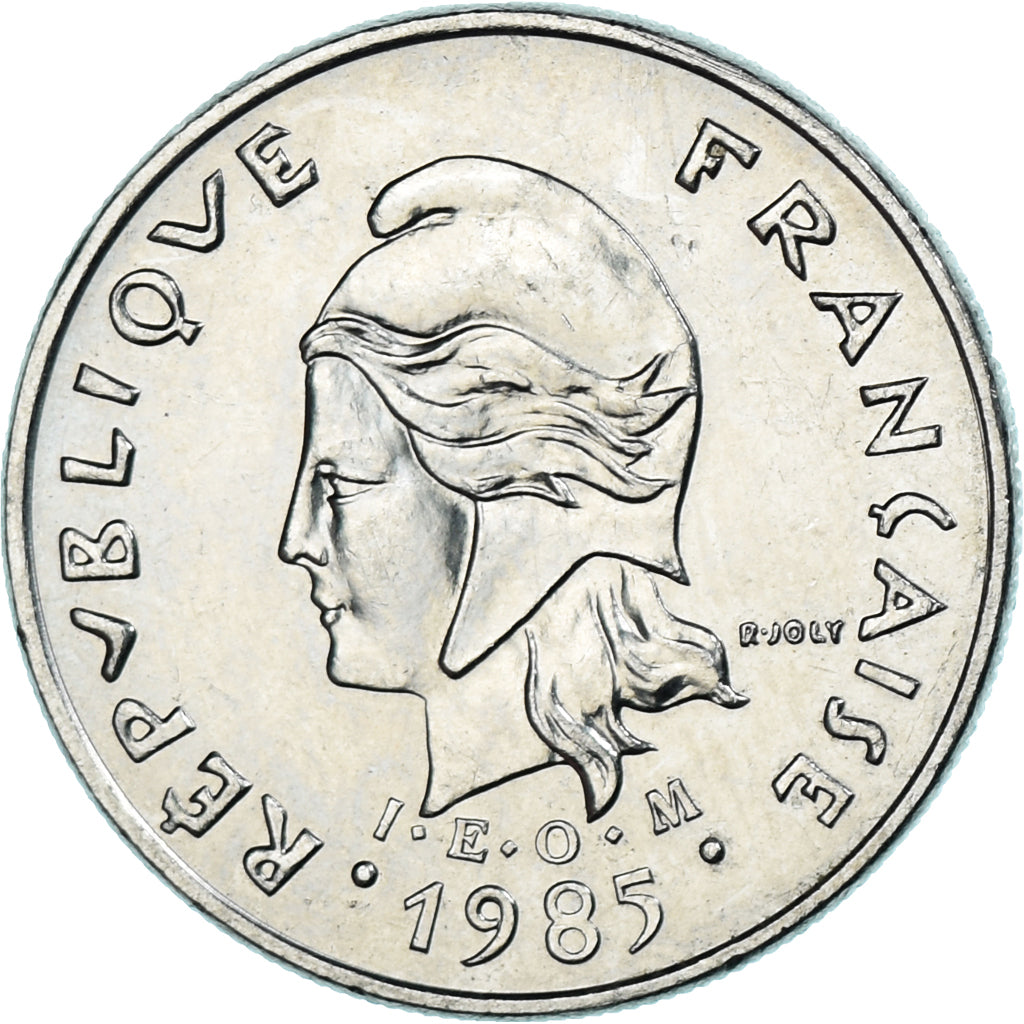 Coin, French Polynesia, 10 Francs, 1985, Paris, AU(55-58), Nickel, KM:8
