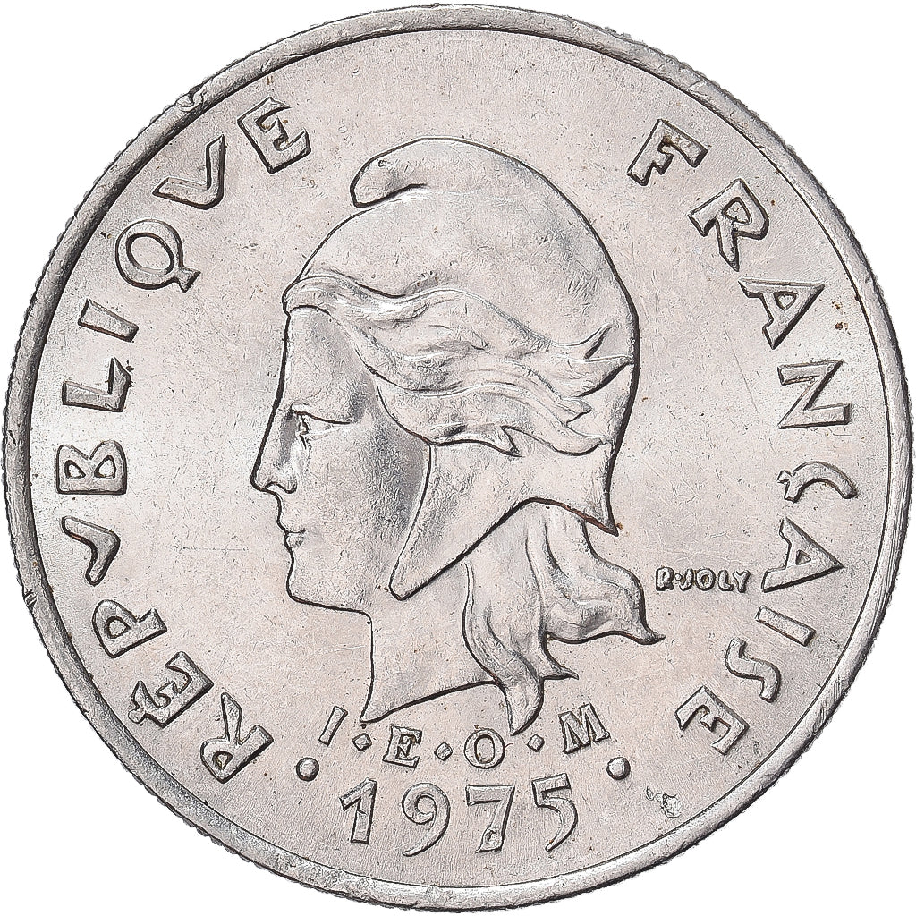 Moneta, Polinesia francese, 10 Francs, 1975, Paris, BB+, Nichel, KM:8