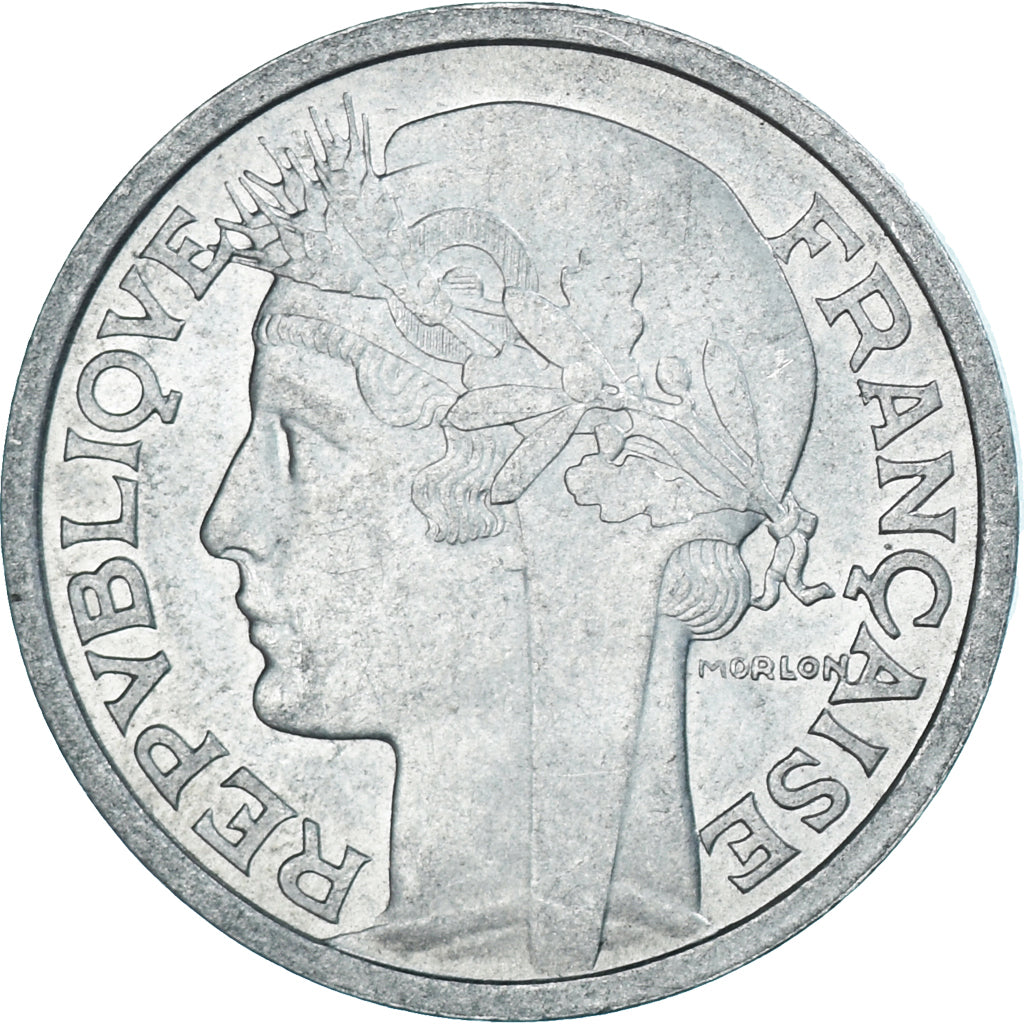 Coin, France, Morlon, 2 Francs, 1959, Paris, MS(60-62), Aluminum, KM:886a.1