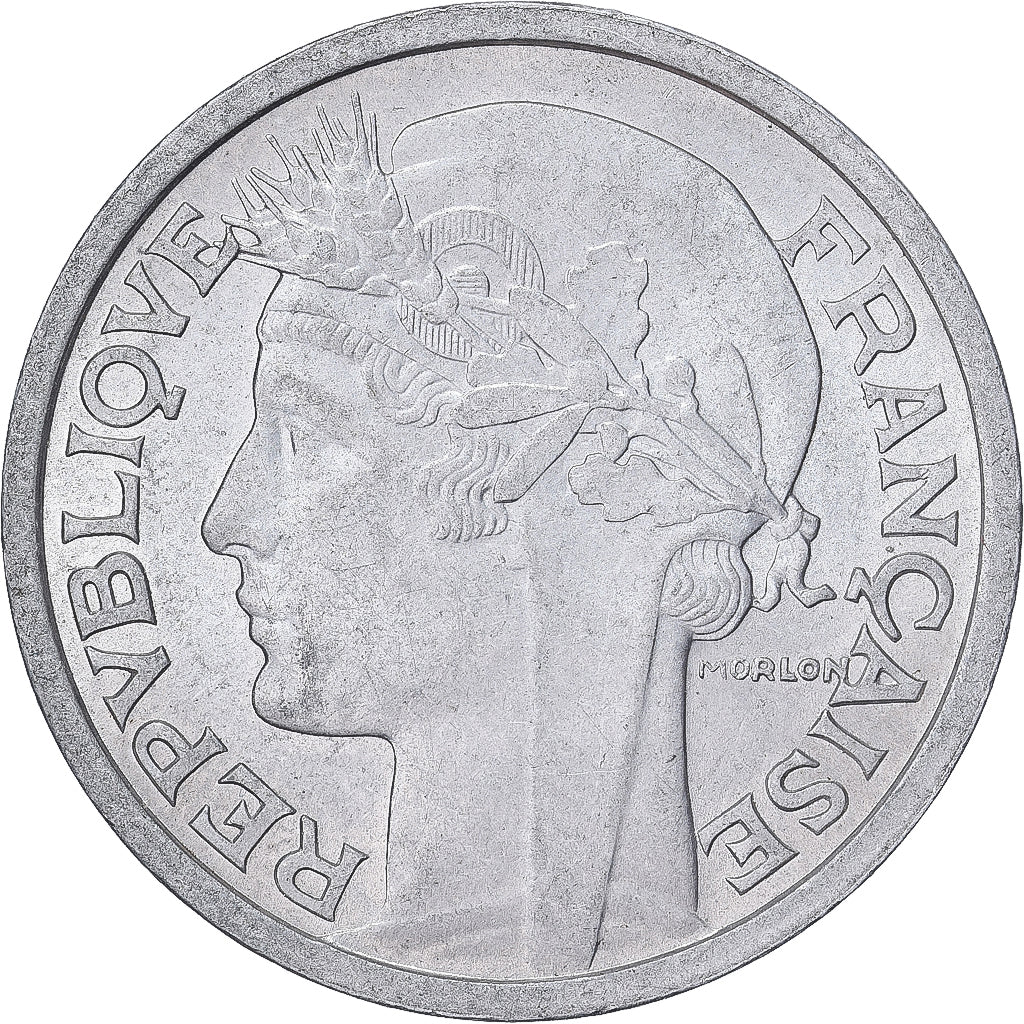 Coin, France, Morlon, 2 Francs, 1959, Paris, MS(60-62), Aluminum, KM:886a.1