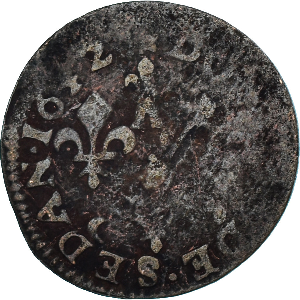 Monnaie, France, Double Tournois, 1642, Sedan, B+, Cuivre, CGKL:580