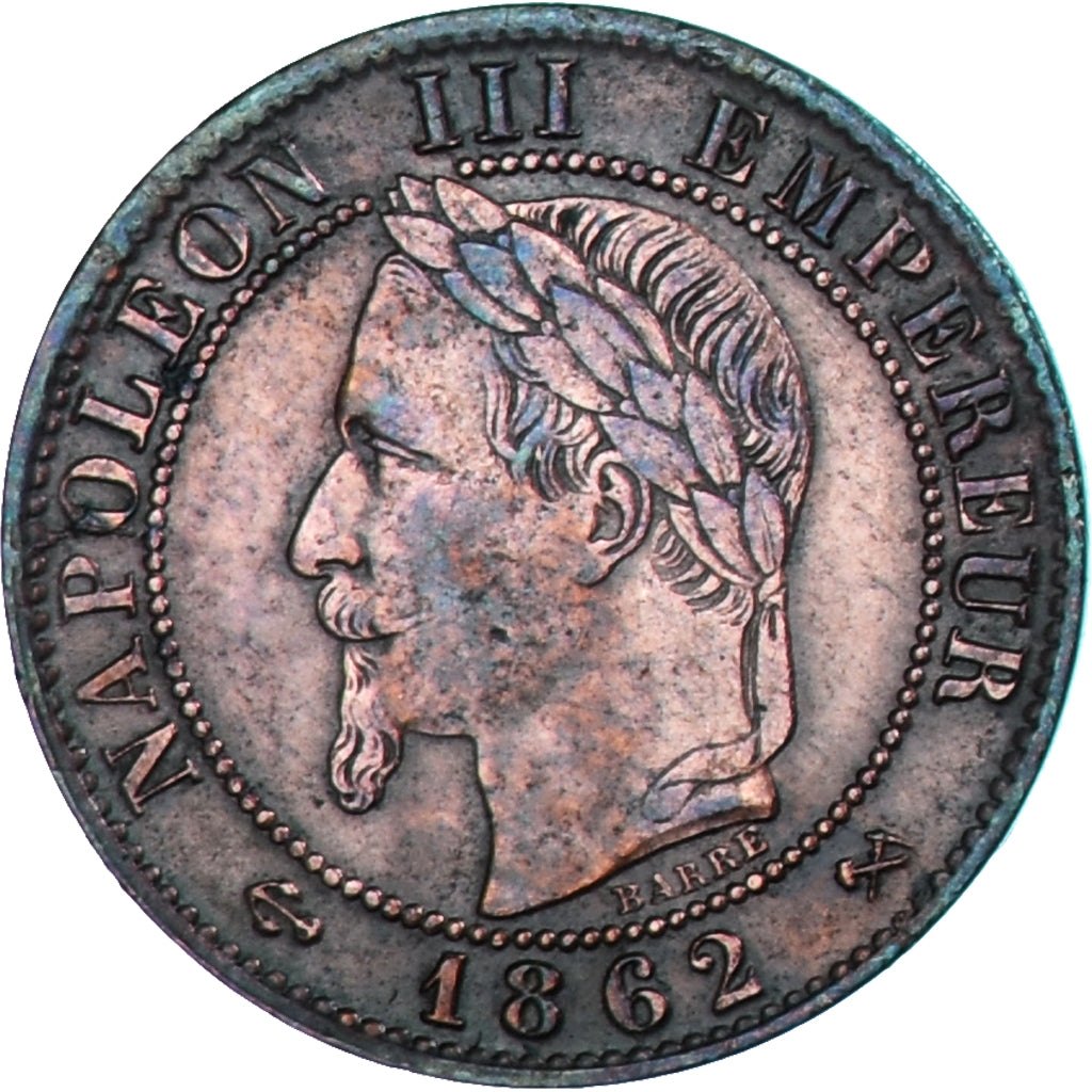 Moneta, Francia, Napoleon III, Napoléon III, Centime, 1862, Bordeaux, BB+