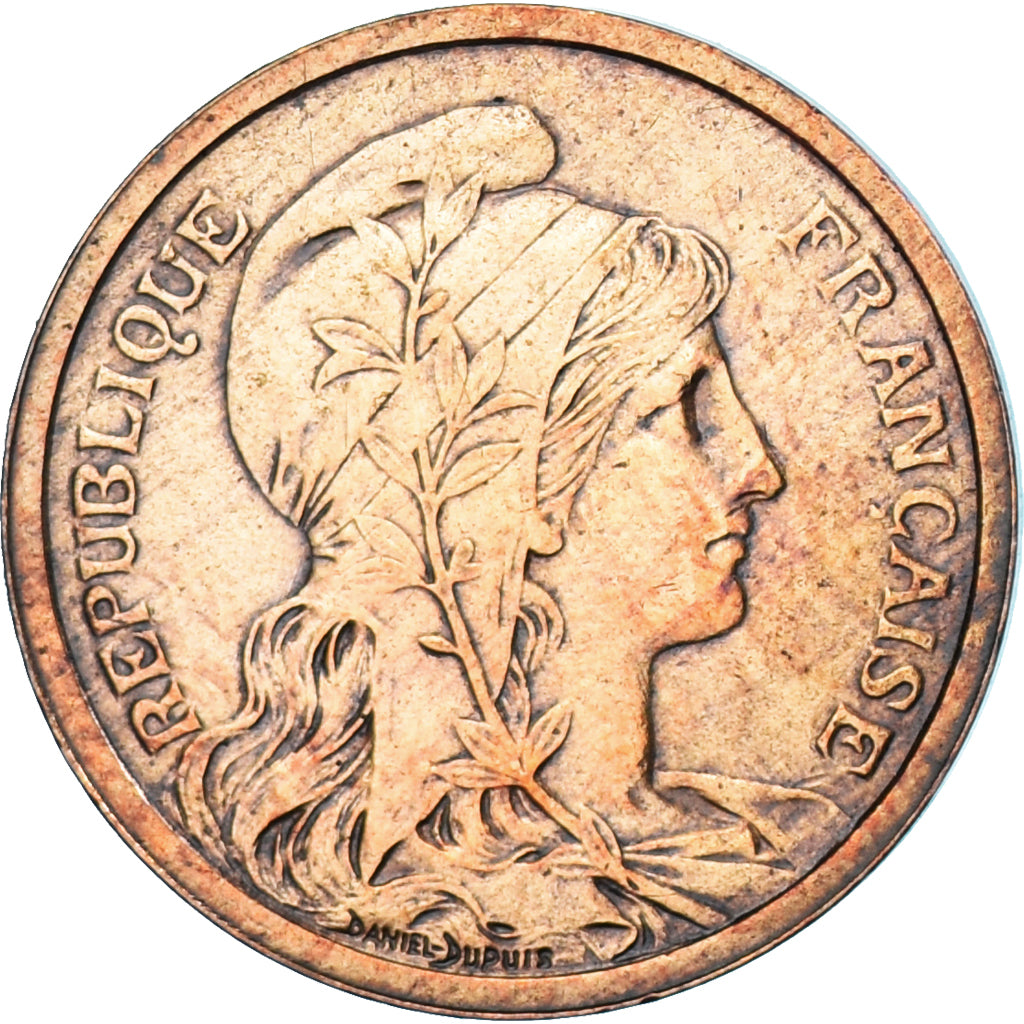 Moeda, França, Dupuis, 2 Centimes, 1911, Paris, VF(30-35), Bronze, KM:841