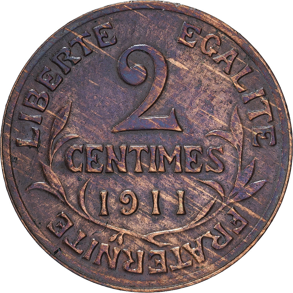 Coin, France, Dupuis, 2 Centimes, 1911, Paris, VF(30-35), Bronze, KM:841