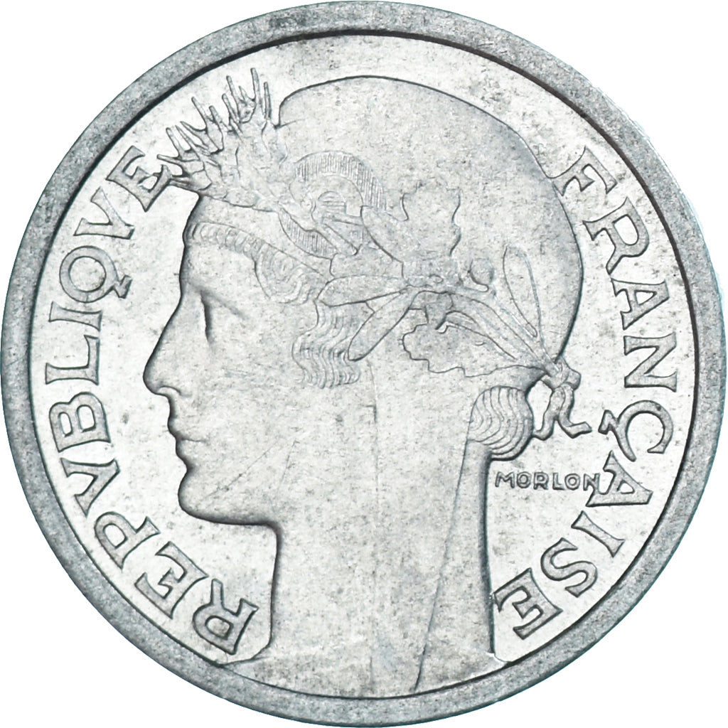Coin, France, Morlon, Franc, 1948, Beaumont - Le Roger, AU(55-58), Aluminum