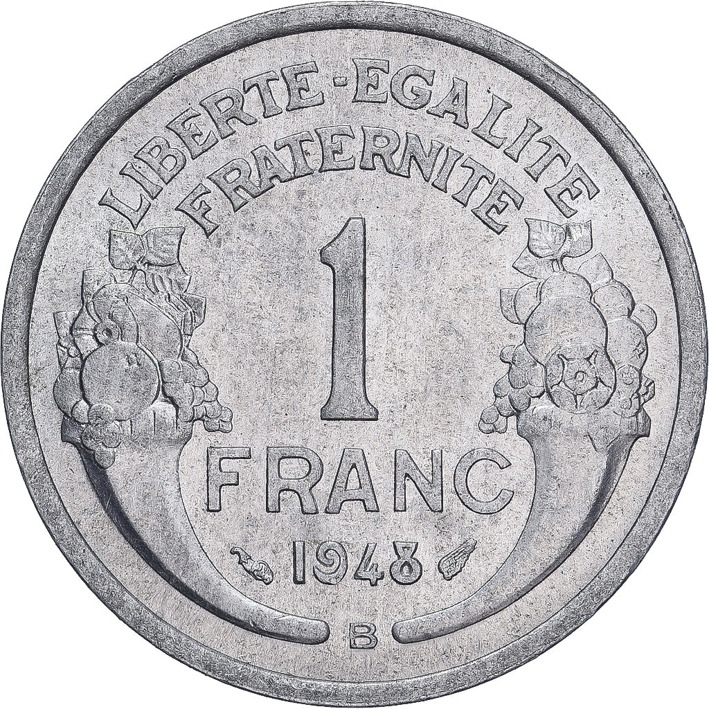 Moneda, Francia, Morlon, Franc, 1948, Beaumont - Le Roger, EBC, Aluminio