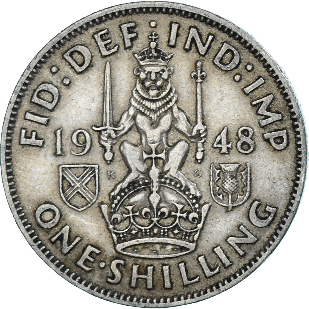 Moneta, Wielka Brytania, George VI, Shilling, 1948, EF(40-45), Miedź-Nikiel