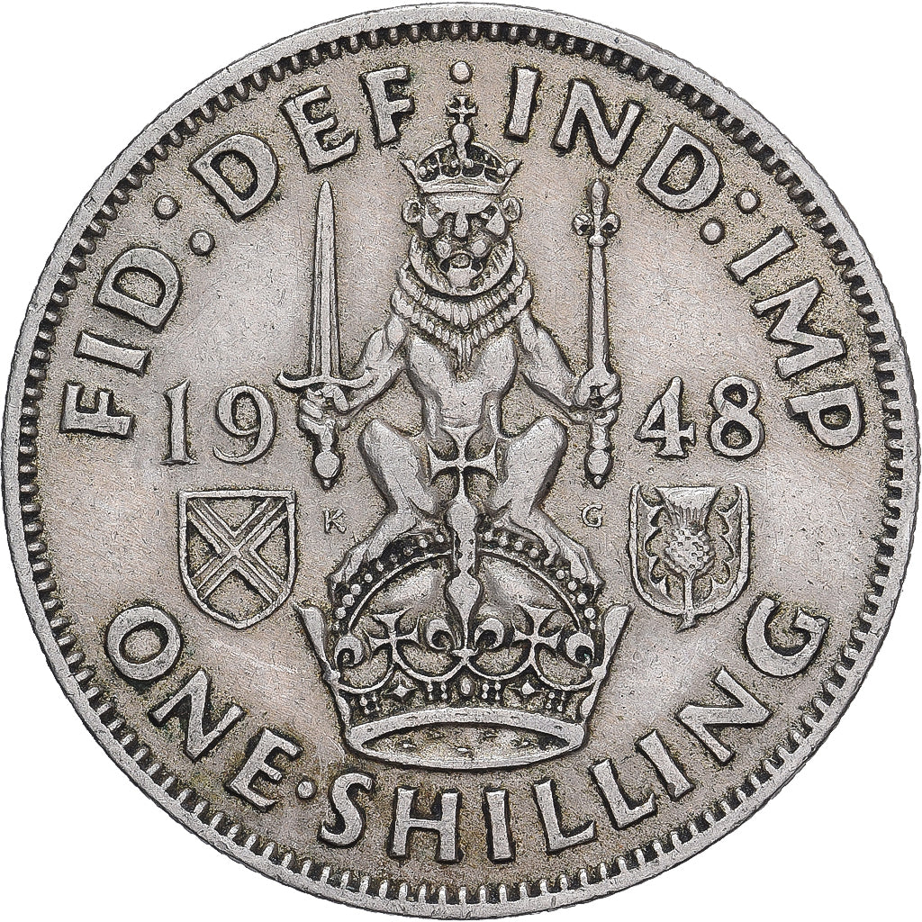 Münze, Großbritannien, George VI, Shilling, 1948, SS, Kupfer-Nickel, KM:863