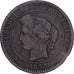 Coin, France, Cérès, 10 Centimes, 1873, Bordeaux, F(12-15), Bronze, KM:815.2