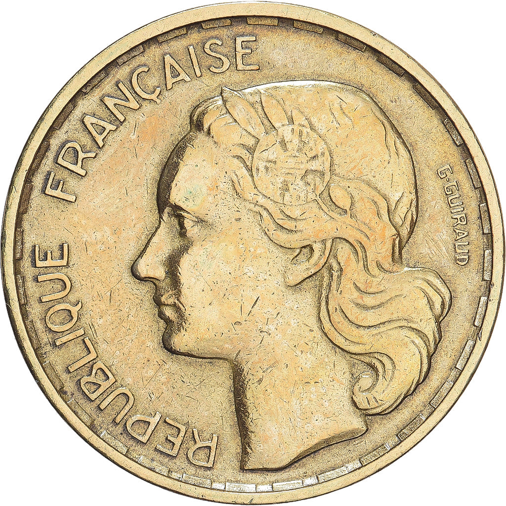 Coin, France, Guiraud, 20 Francs, 1951, Paris, EF(40-45), Aluminum-Bronze