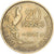 Moneda, Francia, Guiraud, 20 Francs, 1951, Paris, MBC, Aluminio - bronce