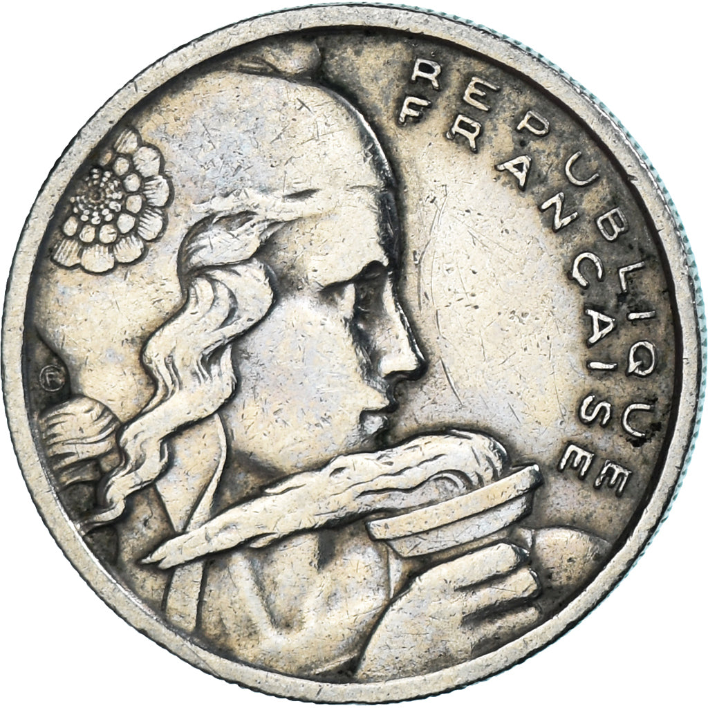 Moneda, Francia, Cochet, 100 Francs, 1955, Beaumont - Le Roger, BC+, Cobre -