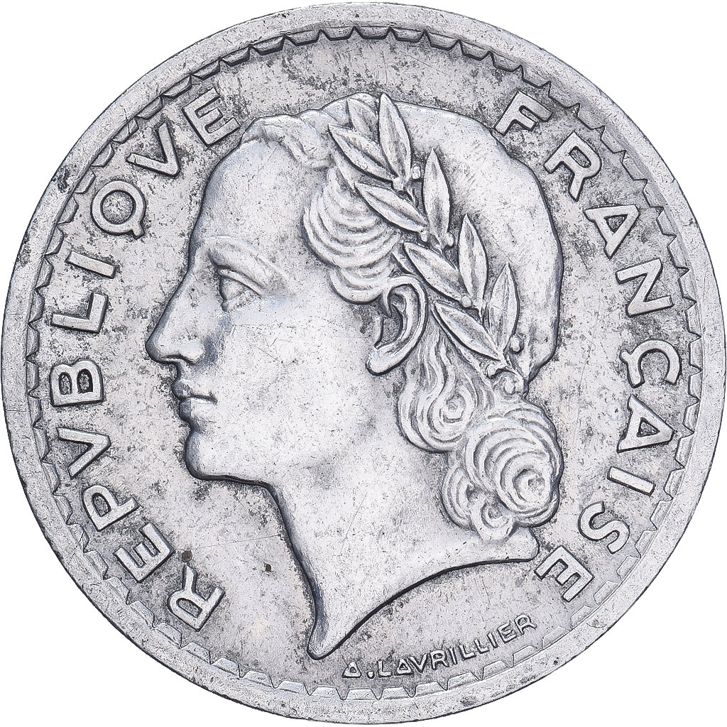 Monnaie, France, Lavrillier, 5 Francs, 1945, Beaumont - Le Roger, TTB
